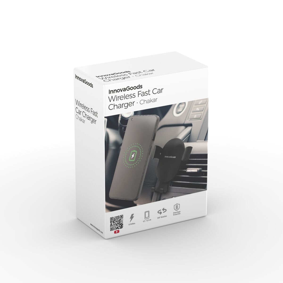 Supporto Caricabatterie Rapido Wireless per Auto Chakar InnovaGoods